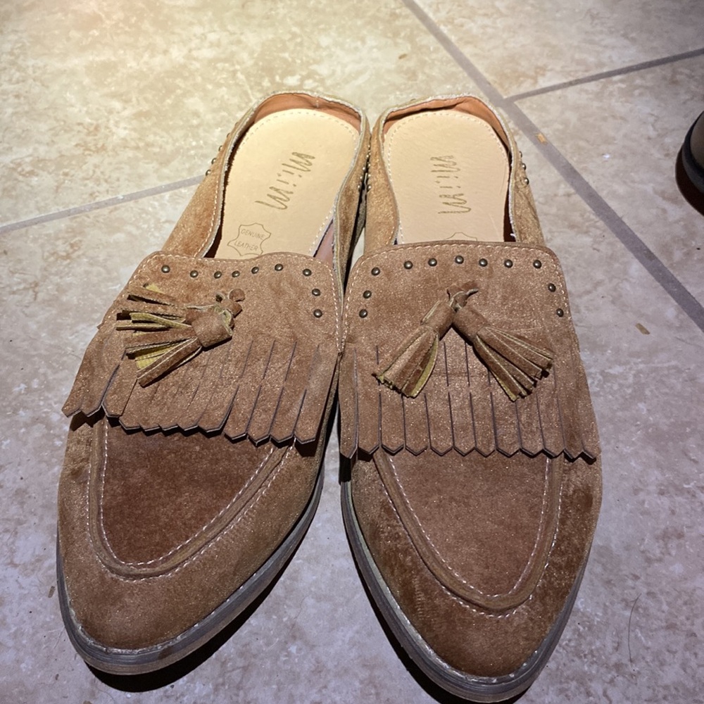 Mi’iM genuine leather flat slide - Picture 2 of 3